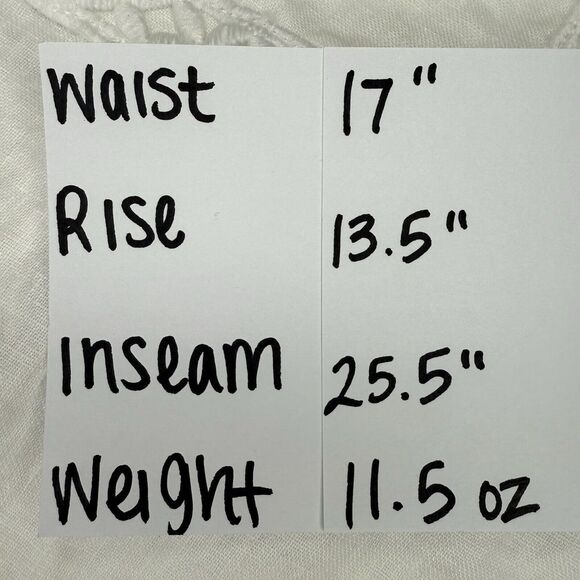 Joie Wide Leg 100% Linen Pants Large White Boho Elastic Waist Pull On Cropped - Picture 8 of 8